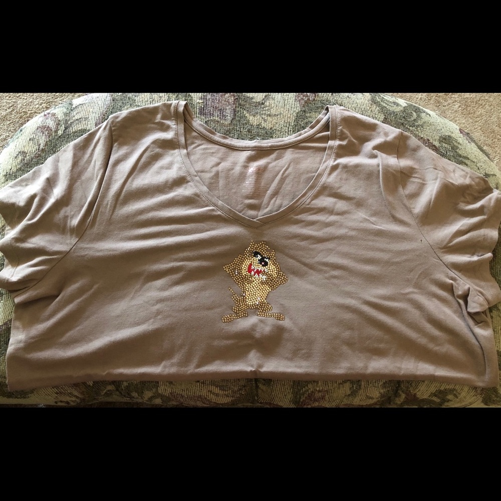 Rhinestone blinged T-shirt